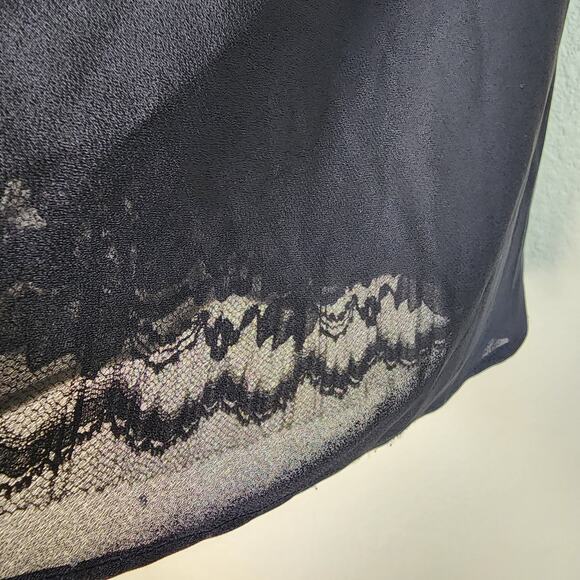 Jodi Kristopher 90s Y2K Vintage Knee Length Cowl Neck Sleeveless Peek A Boo Lace - Picture 8 of 12